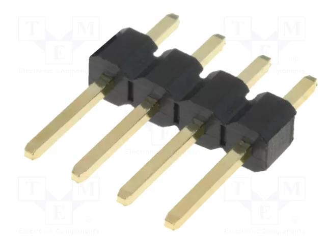 Connector: pin strips; pin header; male; PIN: 4; straight; 2.54mm CONNFLY ZL201-04G