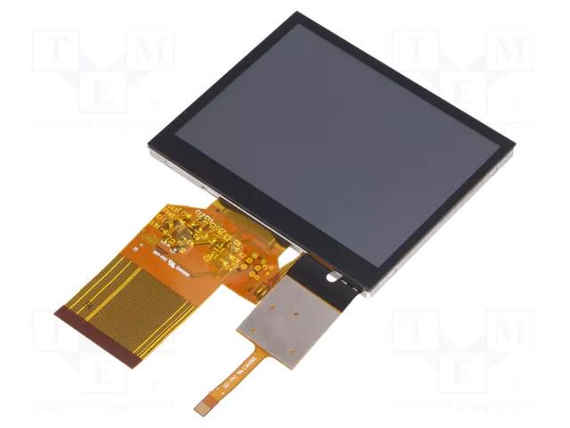 Display: TFT; 3.5"; 320x240; Illumin: LED; Dim: 76.9x63.9x4.6mm DISPLAY ELEKTRONIK DEM320240G1TMH-PWC