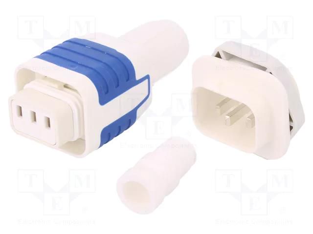 Connector: AC supply; soldering,screw terminal; male + female SCHURTER 4312.0013