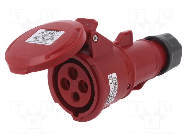 Connector: AC supply 3-phase; socket; female; 16A; 380/415VAC Famatel FAM-23300