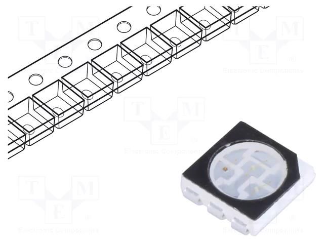 LED; RGB; SMD; 5050,PLCC6; 1.9÷2.4/2.9÷3.4/2.9÷3.4VDC; 120°; 20mA FORYARD FYLS-5050NRGBC