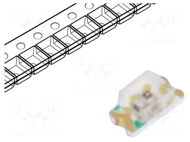 LED; yellow; SMD; 0603; 120mcd; 1.8÷2.6VDC; 1.6x0.8x0.8mm; 130° FORYARD FYLS-0603UYC