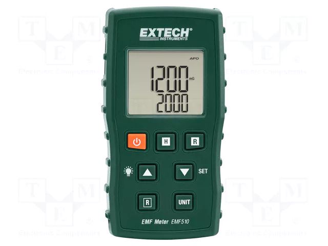 Meter: electric field strength; Display: LCD; Illumin: yes; 510 EXTECH EMF510