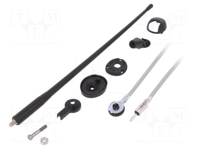 Antenna; car top; 0.36m; AM,FM; rubber mast,universal; 2.1m CALEARO 7667001