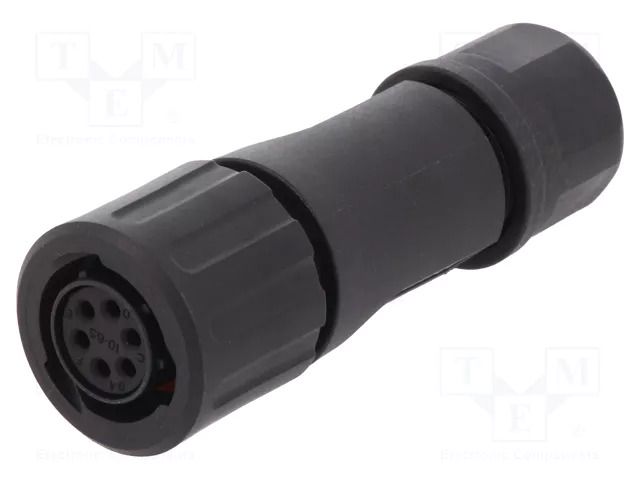Connector: circular; plug; for cable; PIN: 6; female; w/o contacts AMPHENOL RTS6BS10N6S03