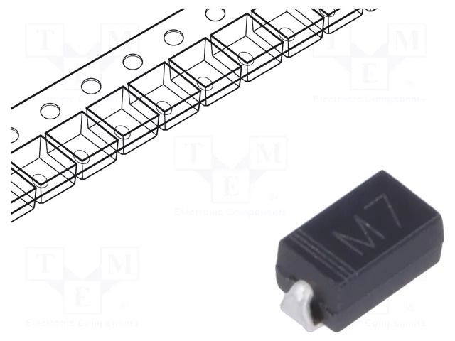 Diode: rectifying; SMD; 1kV; 1A; SMA; Ufmax: 1.1V; Ifsm: 30A DACO Semiconductor M7-DCO