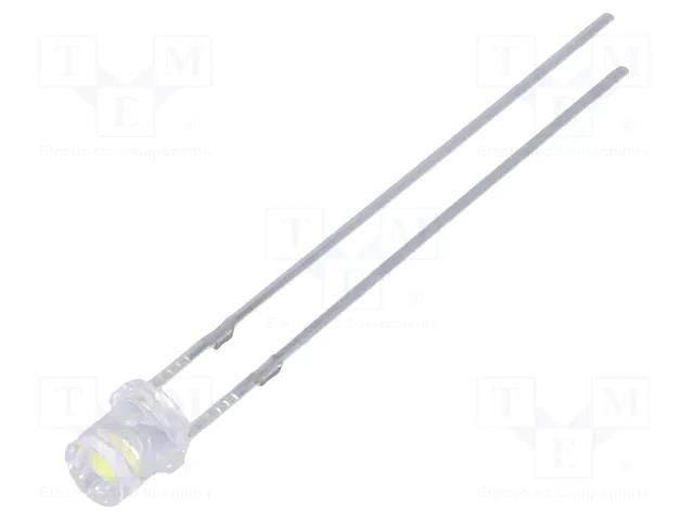 LED; white cold; 3mm; 1120÷1560mcd; 140°; Front: flat; 2.7÷3.4VDC OPTOSUPPLY OSWWD234E1A