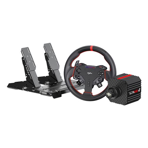 PXN VD4 Bundle F gaming set - VD4 base + WAS steering wheel + pedals (PC), PXN VD4 Bundle F
