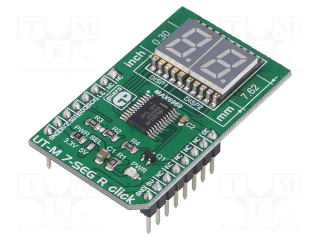 Click board; prototype board; Comp: MAX6969; LCD; display MIKROE MIKROE-2746