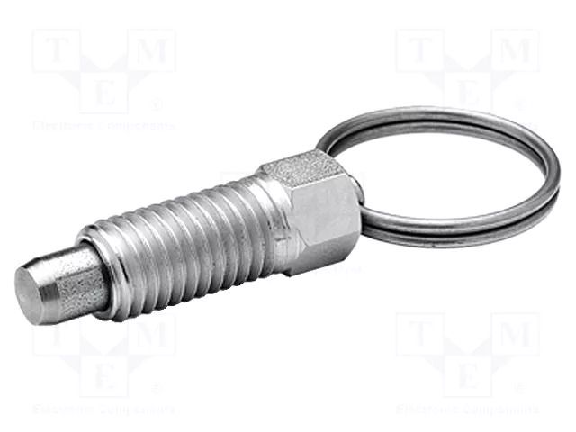 Indexing plungers; Thread: M10; Plating: zinc; 6mm; steel ELESA+GANTER GN717-6-M10-A-ST