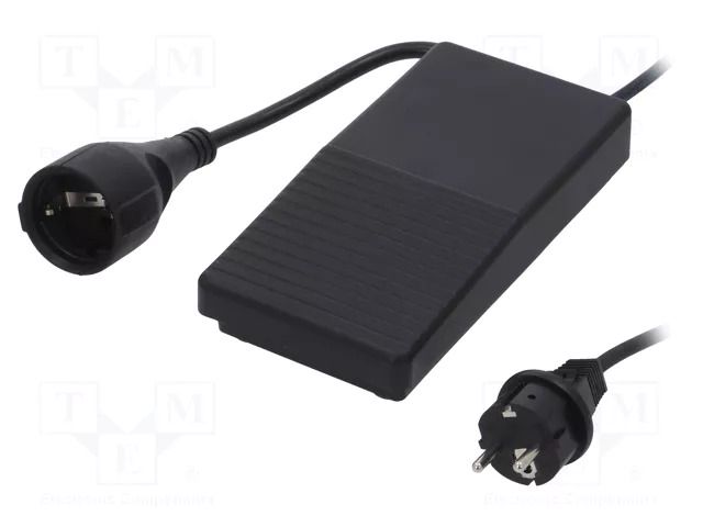 Switch: foot; Stabl.pos: 1; DPST-NO; 6A/250VAC; Leads: cables; black Marquardt 02410.1001-03
