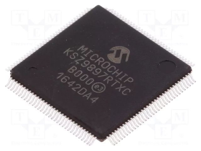 IC: interface; Ethernet transceiver; 10/100/1000Base-T; TQFP128 MICROCHIP TECHNOLOGY KSZ9897RTXC