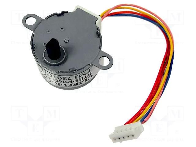 Motor: DC; stepper,unipolar; 5÷12VDC; step 5,6°; IP50; Trans: 1: 64 CLIFF FMJ7301CH