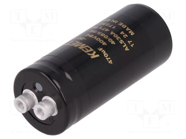 Capacitor: electrolytic; 470uF; 400VDC; Ø36x82mm; Pitch: 12.8mm KEMET ALS30A471DE400