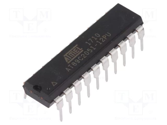 IC: microcontroller 8051; Flash: 2kx8bit; Interface: UART; DIP20 MICROCHIP TECHNOLOGY AT89C2051-12PU