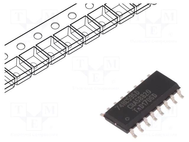 IC: digital; CMOS; SMD; SO16; HC; -40÷125°C; 2÷6VDC; reel,tape NEXPERIA 74HC595D.118