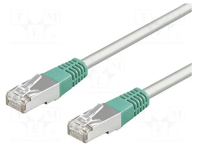 Patch cord; RJ45 plug,both sides; F/UTP; 5e; stranded; CCA; PVC Goobay F/UTP5-CCA-CR-020