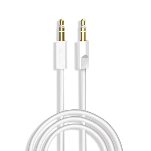 Dudao cable AUX mini jack 3.5mm 1m 3 pole stereo white (L12S white), Dudao 6970379612705 6970379612705