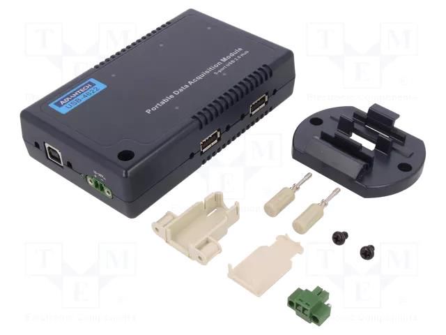 HUB; 10÷30VDC; for DIN rail mounting; Kit: USB cable; USB 2.0 x5 ADVANTECH USB-4622-CE