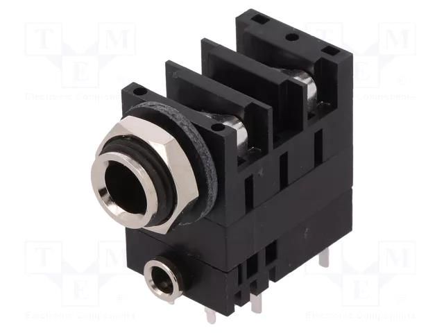 Connector: Jack 3,5mm + Jack 6,3mm; socket; female; ways: 2; THT AMPHENOL ACJM-MHD985