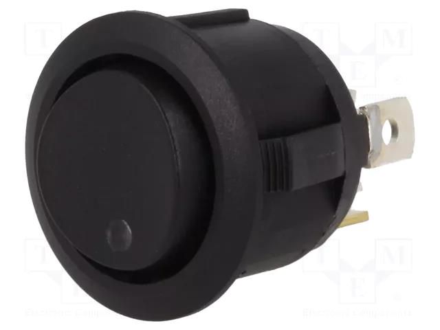 ROCKER; SP3T; Pos: 3; ON-OFF-ON; 20A/14VDC; black; LED,point; 14V SCI R13-112DL-02-BNGR