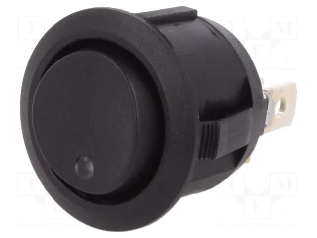 ROCKER; SP3T; Pos: 3; ON-OFF-ON; 20A/14VDC; black; LED,point; 14V SCI R13-112DL-02-BNRY