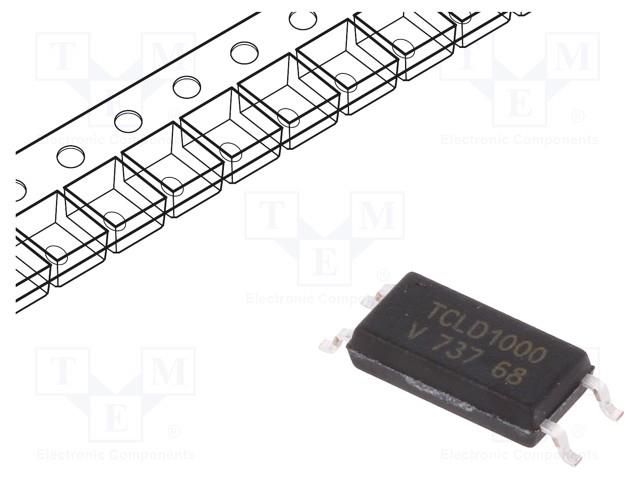 Optocoupler; SMD; Ch: 1; OUT: Darlington; Uinsul: 5kV; Uce: 35V; SOP4L VISHAY TCLD1000