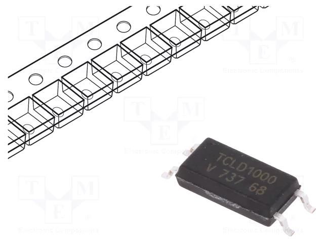 Optocoupler; SMD; Ch: 1; OUT: Darlington; Uinsul: 5kV; Uce: 35V; SOP4L VISHAY TCLD1000