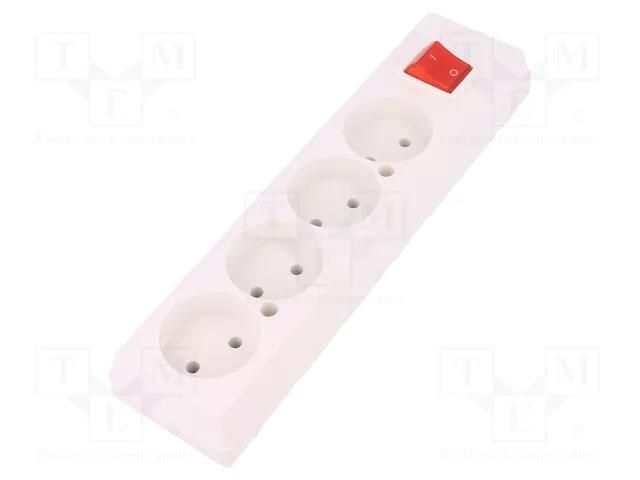 Connector: AC supply; female; splitter; 2P; 250VAC; 16A; white; IP20 JONEX TX-GN-460WSBI