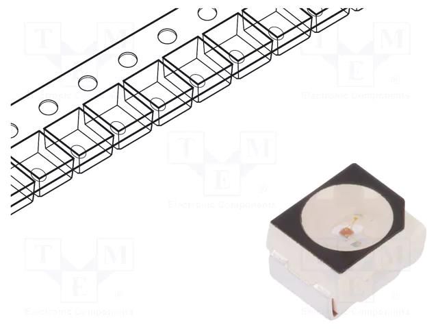 LED; yellow; SMD; 3528,PLCC2; 450÷1120mcd; 1.8÷2.4VDC; 120°; 20mA LITEON LTST-B680QSKT
