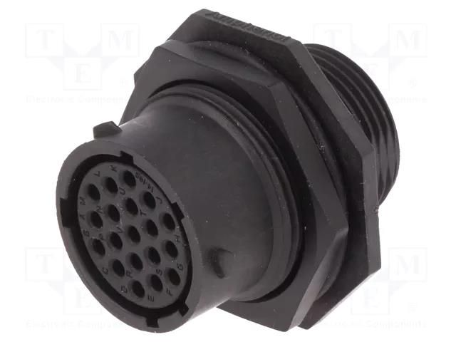 Connector: circular; socket; for panel mounting,front side nut AMPHENOL RTS714N19S03