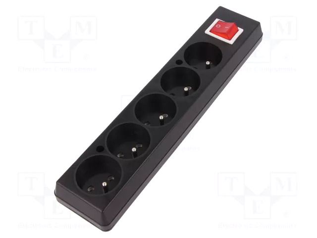 Connector: AC supply; female; splitter; 2P+PE; 250VAC; 16A; black JONEX TX-GN-570WSCZ