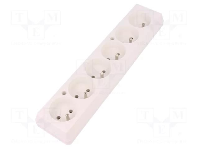 Connector: AC supply; female; splitter; 2P+PE; 250VAC; 16A; white JONEX TX-GN-670BI