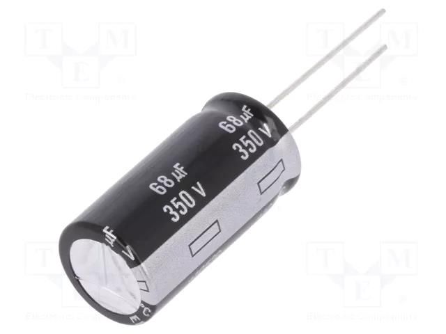Capacitor: electrolytic; THT; 68uF; 350VDC; Ø16x31.5mm; ±20%; 5000h PANASONIC EEUEB2V680