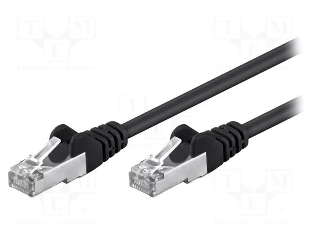 Patch cord; RJ45 plug,both sides; F/UTP; 5e; stranded; CCA; PVC Goobay F/UTP5-CCA-002BK