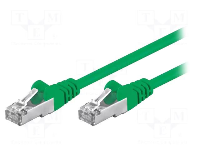 Patch cord; RJ45 plug,both sides; F/UTP; 5e; stranded; CCA; PVC Goobay F/UTP5-CCA-050GR