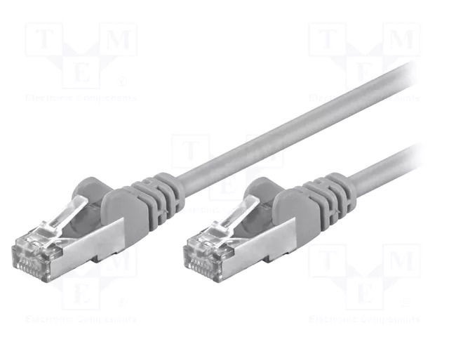 Patch cord; RJ45 plug,both sides; F/UTP; 5e; stranded; CCA; 0.5m GOOBAY F/UTP5-CCA-005GY
