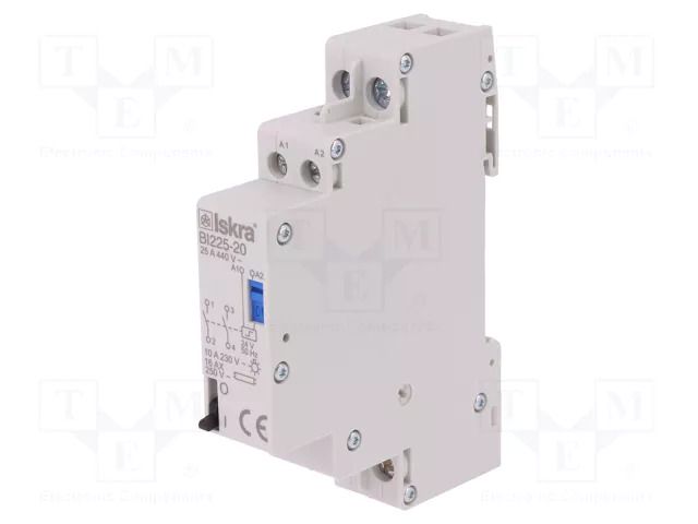 Relay: installation; bistable,impulse; NO x2; Ucoil: 24VAC; BI; 25A ISKRA BI225-20/24VAC