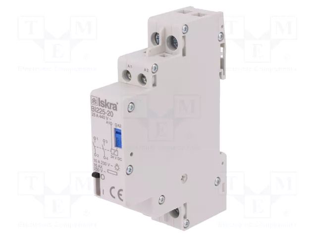 Relay: installation; bistable,impulse; NO x2; Ucoil: 24VDC; BI; 25A ISKRA BI225-20/24VDC