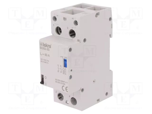 Relay: installation; bistable,impulse; NO x2; Ucoil: 230VAC; BI ISKRA BI263-20/230VAC