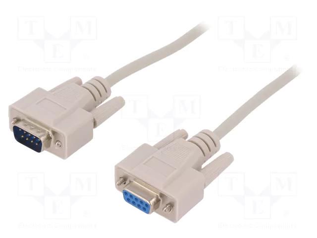 Cable; D-Sub 9pin socket,D-Sub 9pin plug; Len: 2m; Øcable: 5mm BQ CABLE CAB-09GW/2