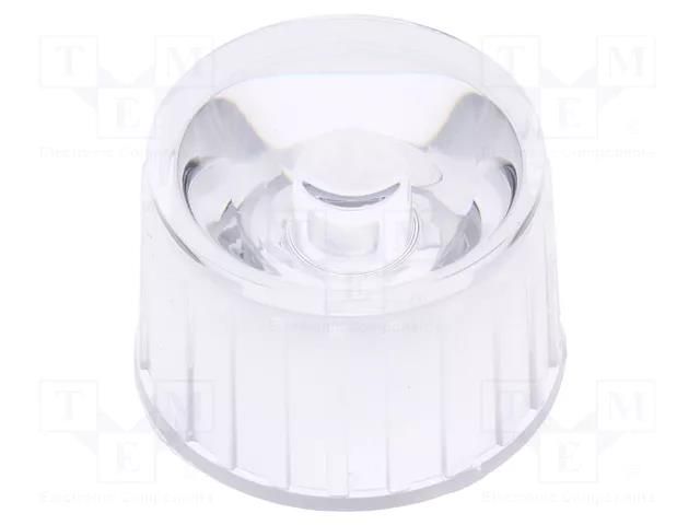 LED lens; round; colourless; 90°; with holder OPTOSUPPLY OEHW2090GF