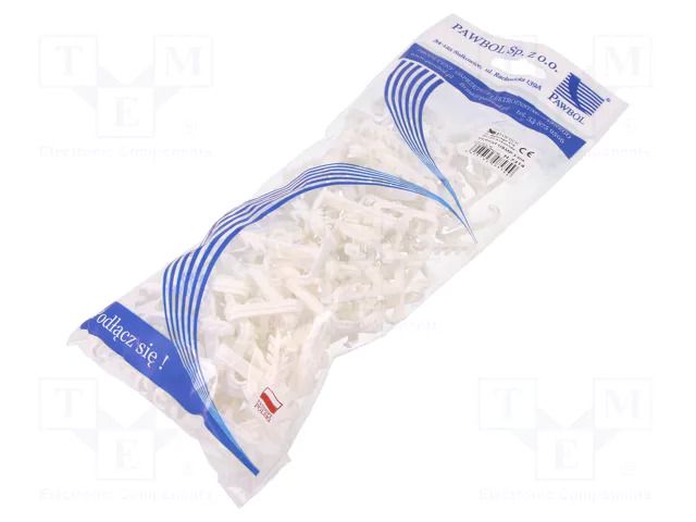 Holder; white; for flat cable,YDYp 3x2,5 x2; 100pcs; USMP 3-BIS PAWBOL PW-H.7314