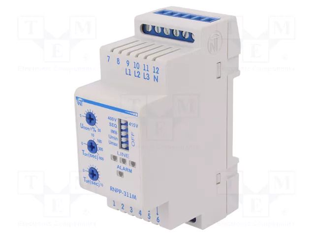 Voltage monitoring relay; for DIN rail mounting; RNPP; SPDT NOVATEK ELECTRO RNPP-311M