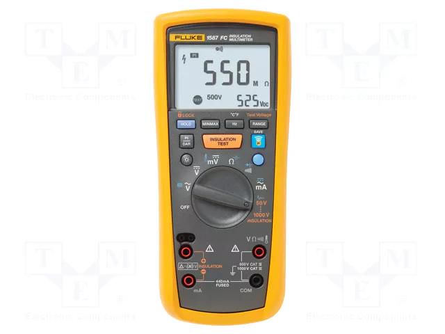 Digital multimeter; Bluetooth; LCD; (6000); I DC: 0.01÷60mA,400mA FLUKE FLK-1587FC