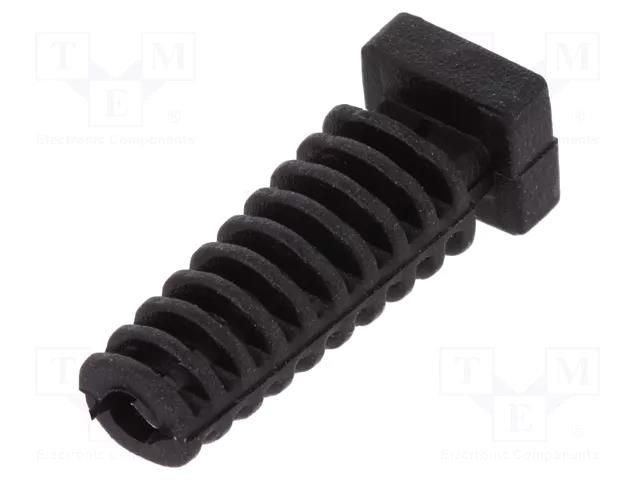 Strain relief; Øhole: 3mm; elastomer; black; L: 23mm FIX&FASTEN FIX-3.0X23-PRO