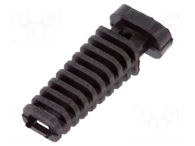 Strain relief; elastomer; black; Panel thick: max.3.9mm; L: 25mm FIX&FASTEN FIX-4.5X2.3X25-PRO