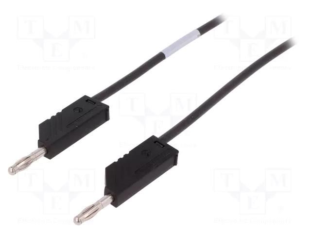Test lead; 60VDC; 30VAC; 16A; with 4mm axial socket; Len: 0.5m HIRSCHMANN T&M MLNSIL50/1SW