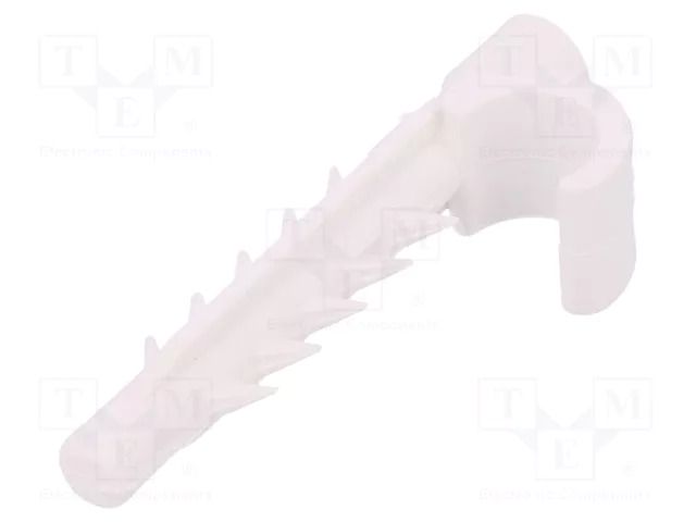 Holder; white; Ømount.hole: 8mm; L: 36mm; on round cable PAWBOL PW-H.7200