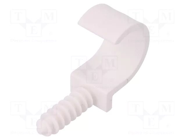 Holder; ØBundle : 25mm; white; Ømount.hole: 8mm; RING 25; Sockets: 1 PAWBOL PW-H.7323